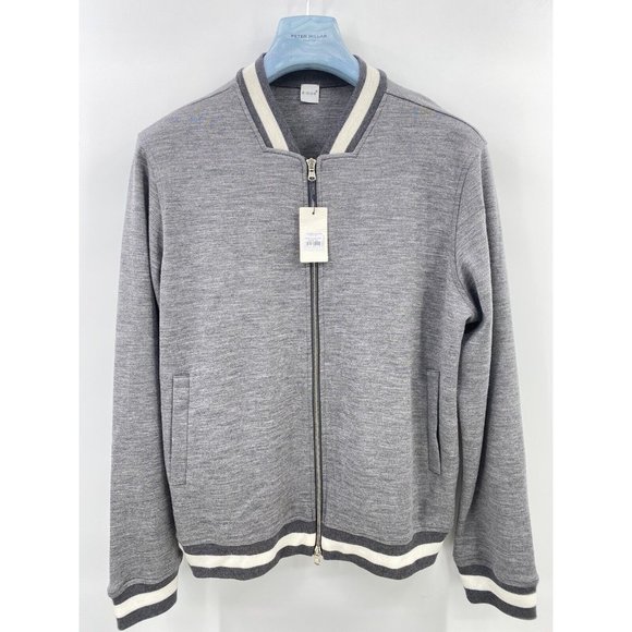 Eidos Napoli Trim Fit Heathered Wool Baseball Jacket (Slim Fit) NWT $595 (A4) - Picture 7 of 12